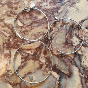 Alex and Ani 3 Filler Bracelets - Silver